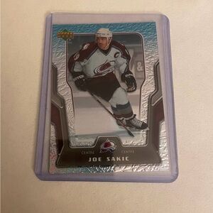 Upper Deck Joe Sakic Trading Card - Blue and Silver